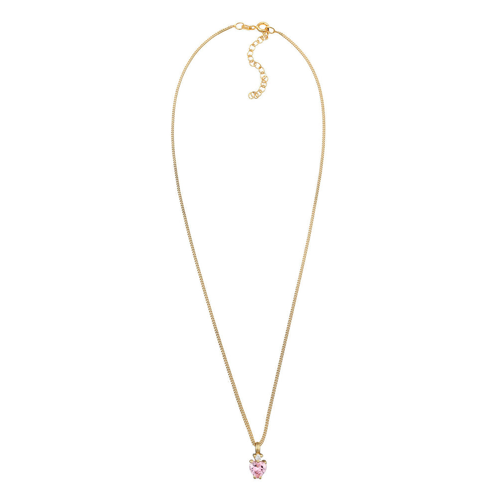 Halskette Herz | Zirkonia (Rot)