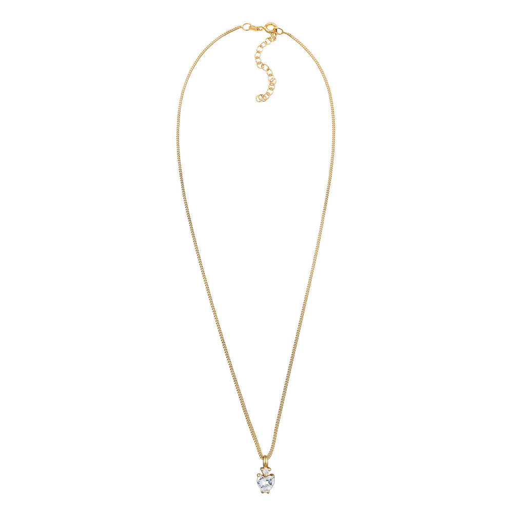 Halskette Herz | Zirkonia (Rot)