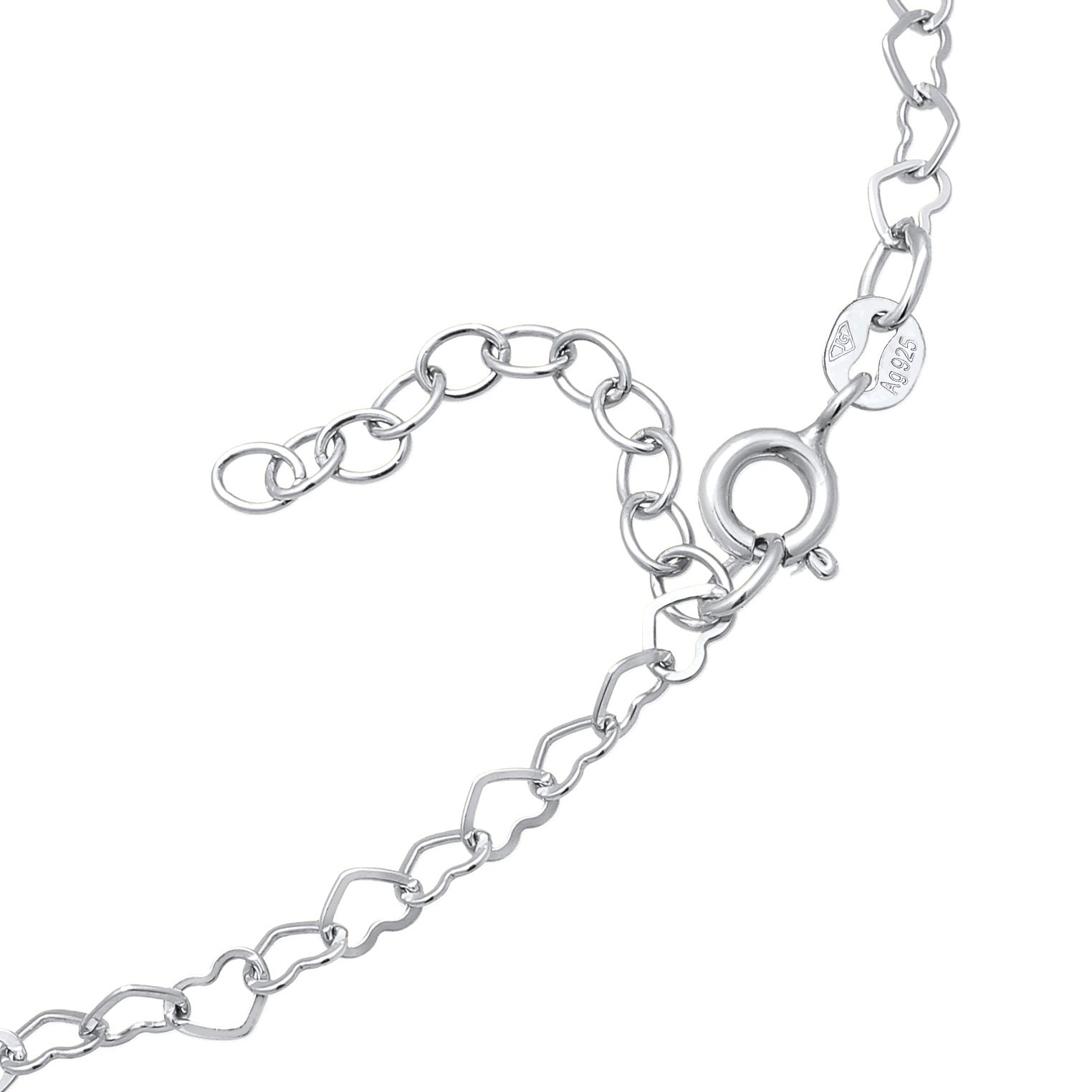 Silber - Elli | Fußkettchen Herz | 925 Sterling Silber