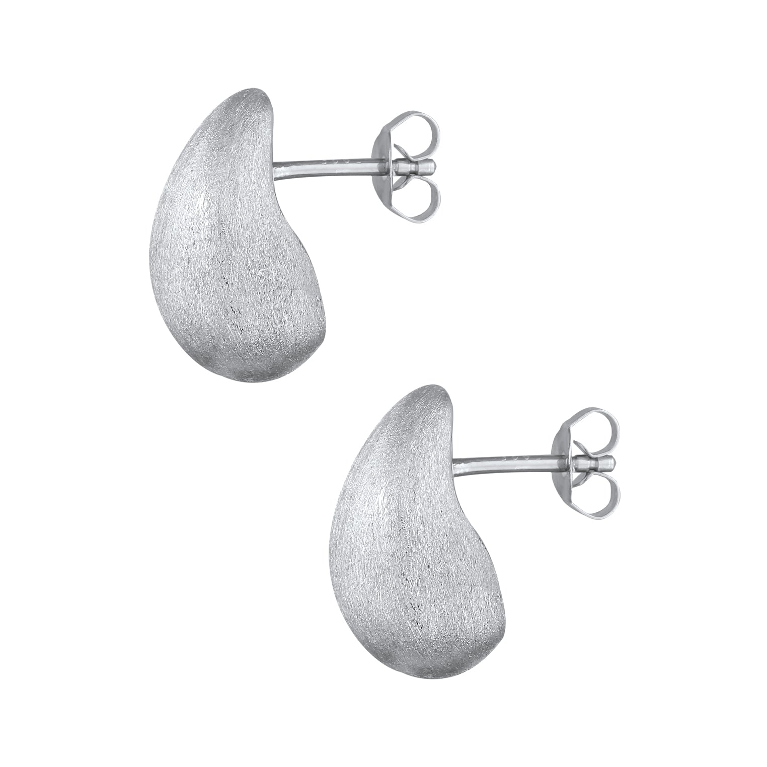 Silber - Elli PREMIUM | Ohrstecker Chunky Drop Brushed | 925 Sterling Silber