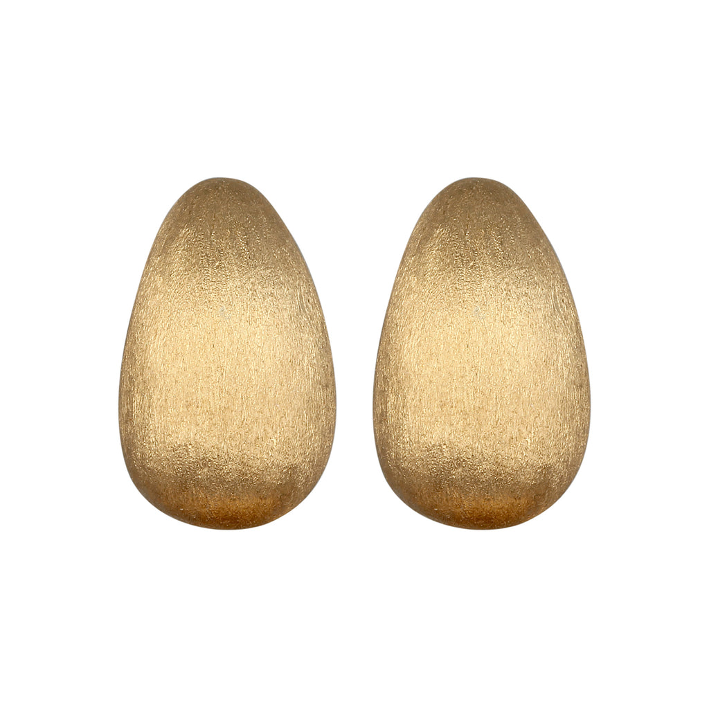 Gold - Elli PREMIUM | Ohrstecker Chunky Drop Brushed | 925 Sterling Silber vergoldet