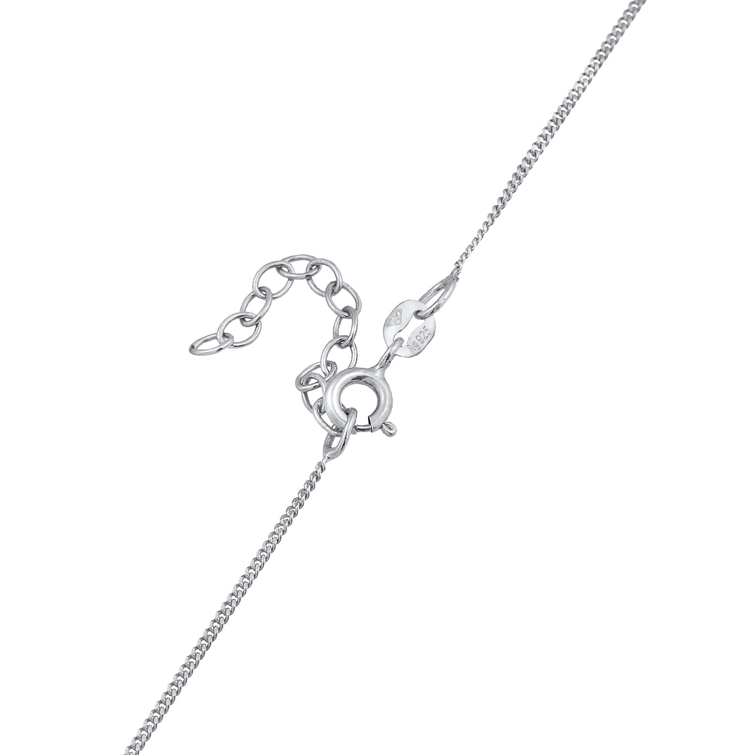 Silber - Elli | Halskette Herz | Zirkonia (Schwarz) | 925 Sterling Silber