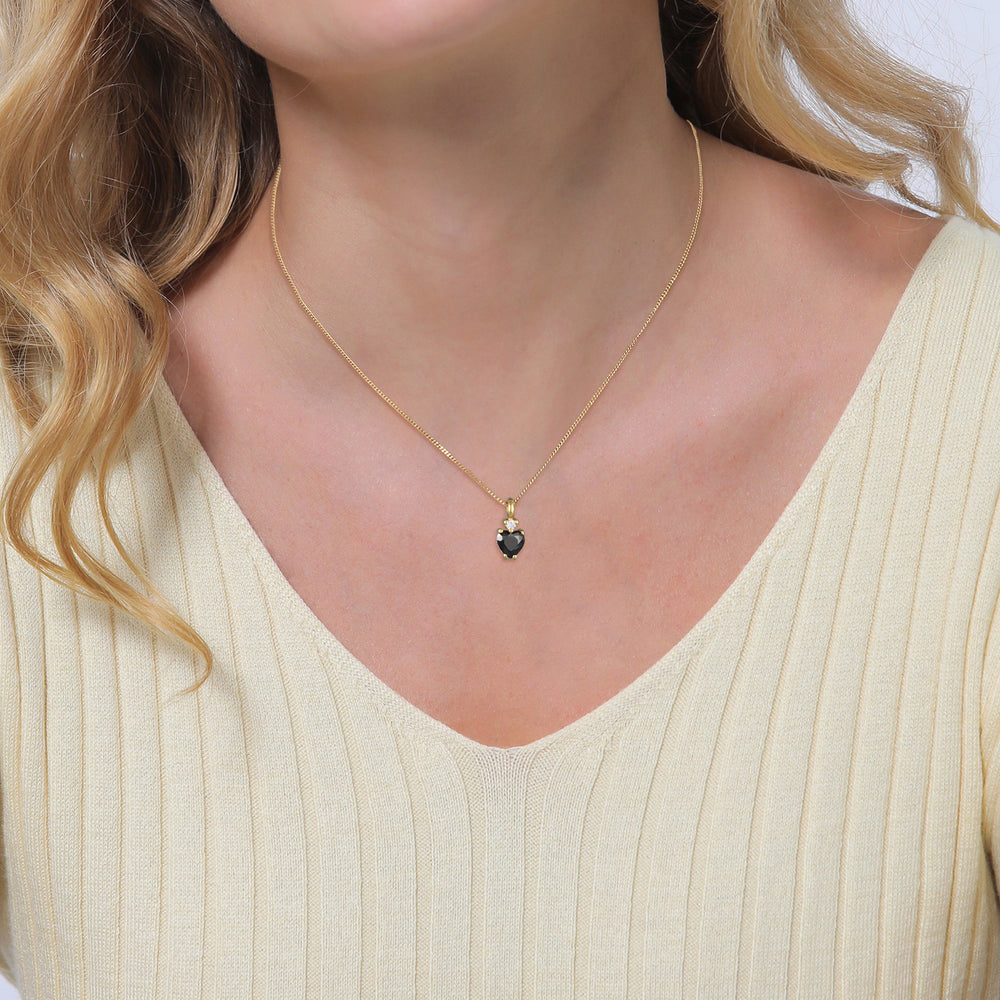 Halskette Herz | Zirkonia (Rot)