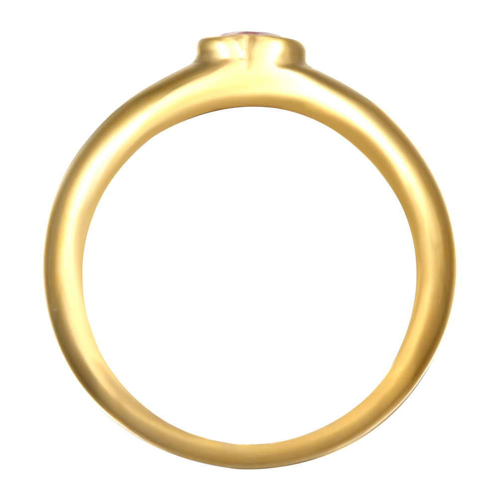 Band ring heart | Zirconia (Red)