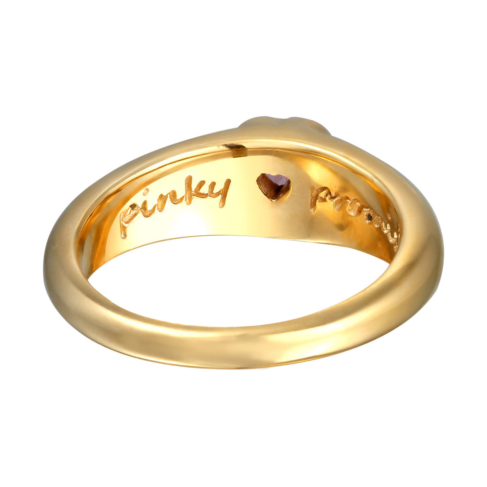 Band ring heart | Zirconia (Red)