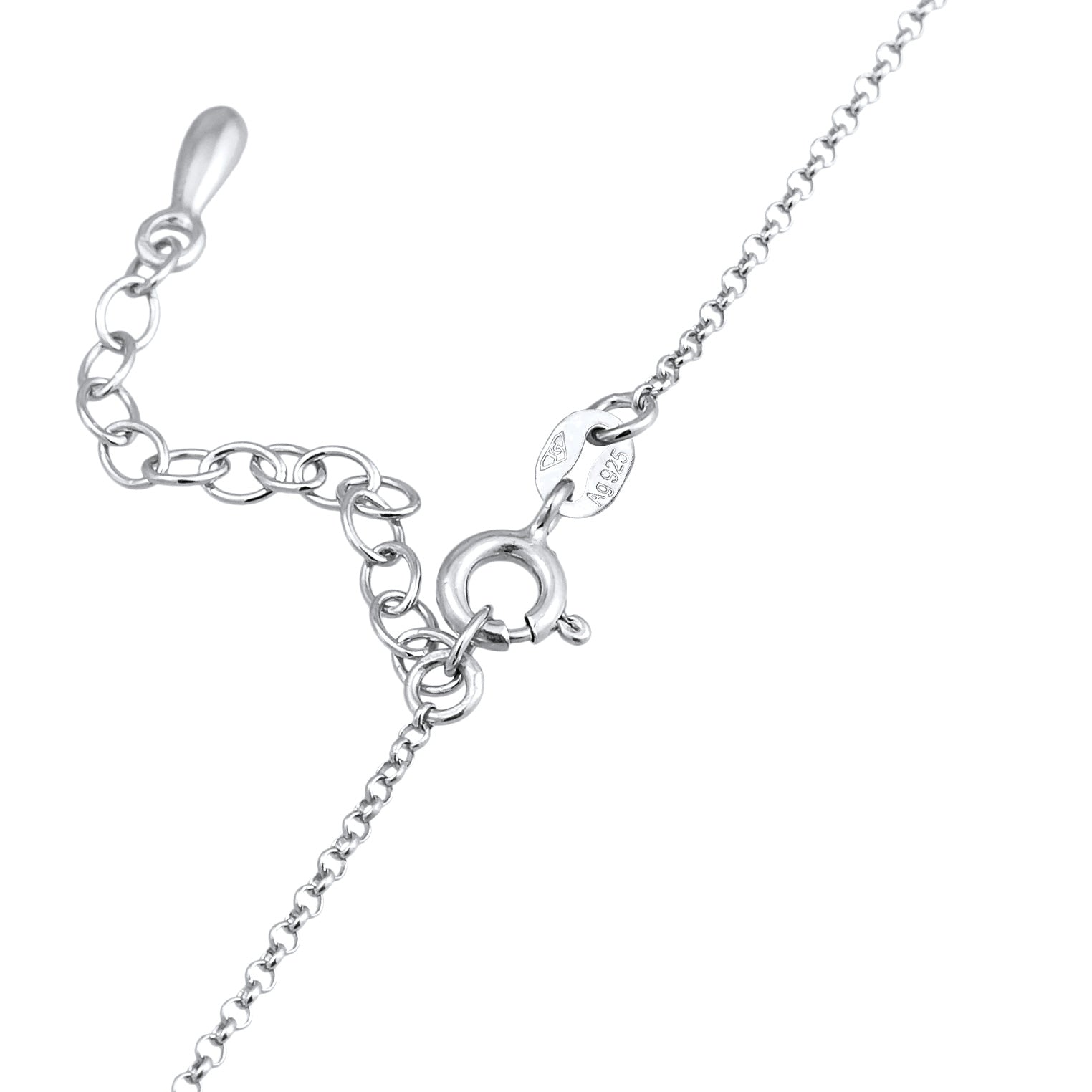 Silber - Elli | Choker Solitär | Zirkonia (Schwarz) | 925 Sterling Silber