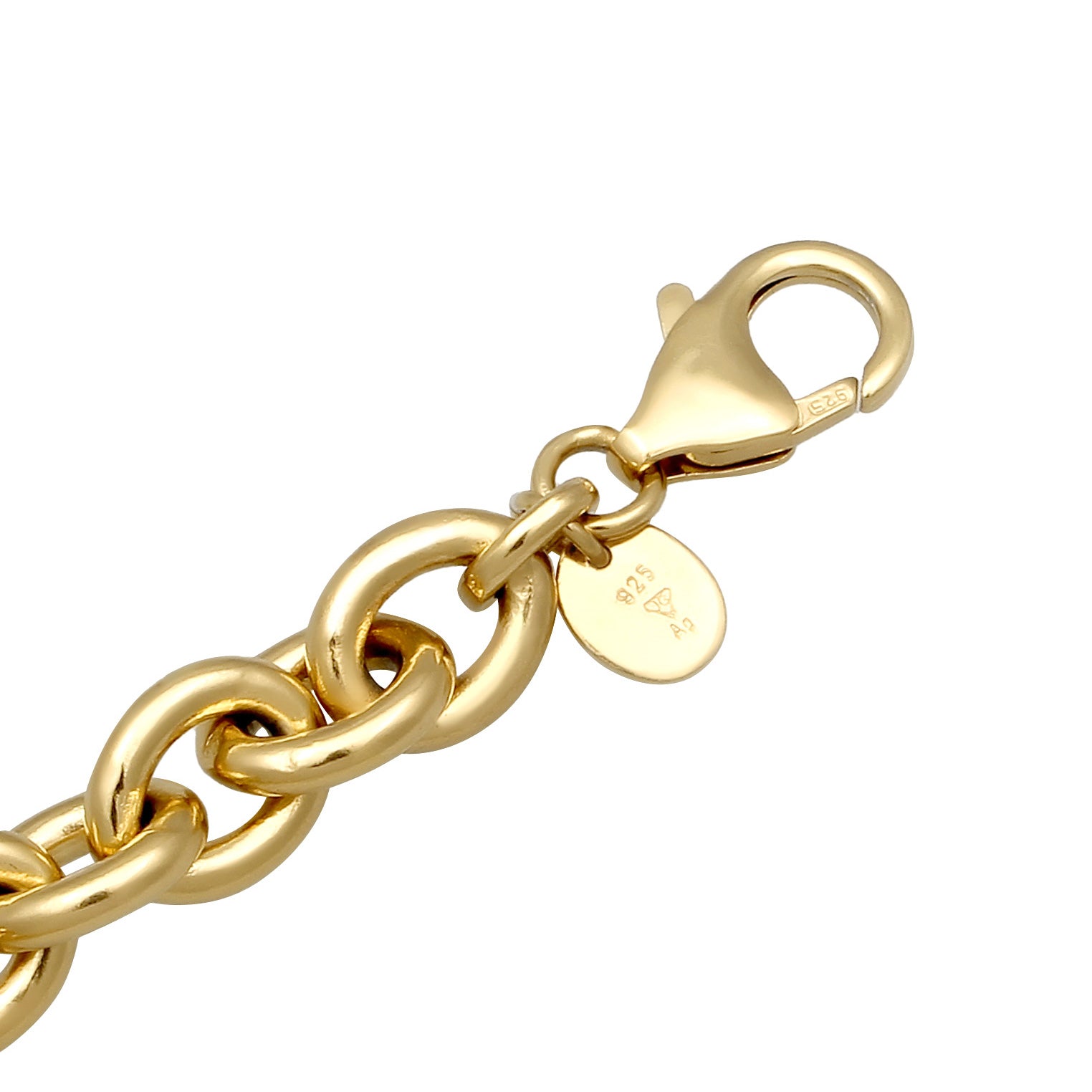 Gold - Elli PREMIUM | Halskette Ornament Anhänger | 925 Sterling Silber vergoldet
