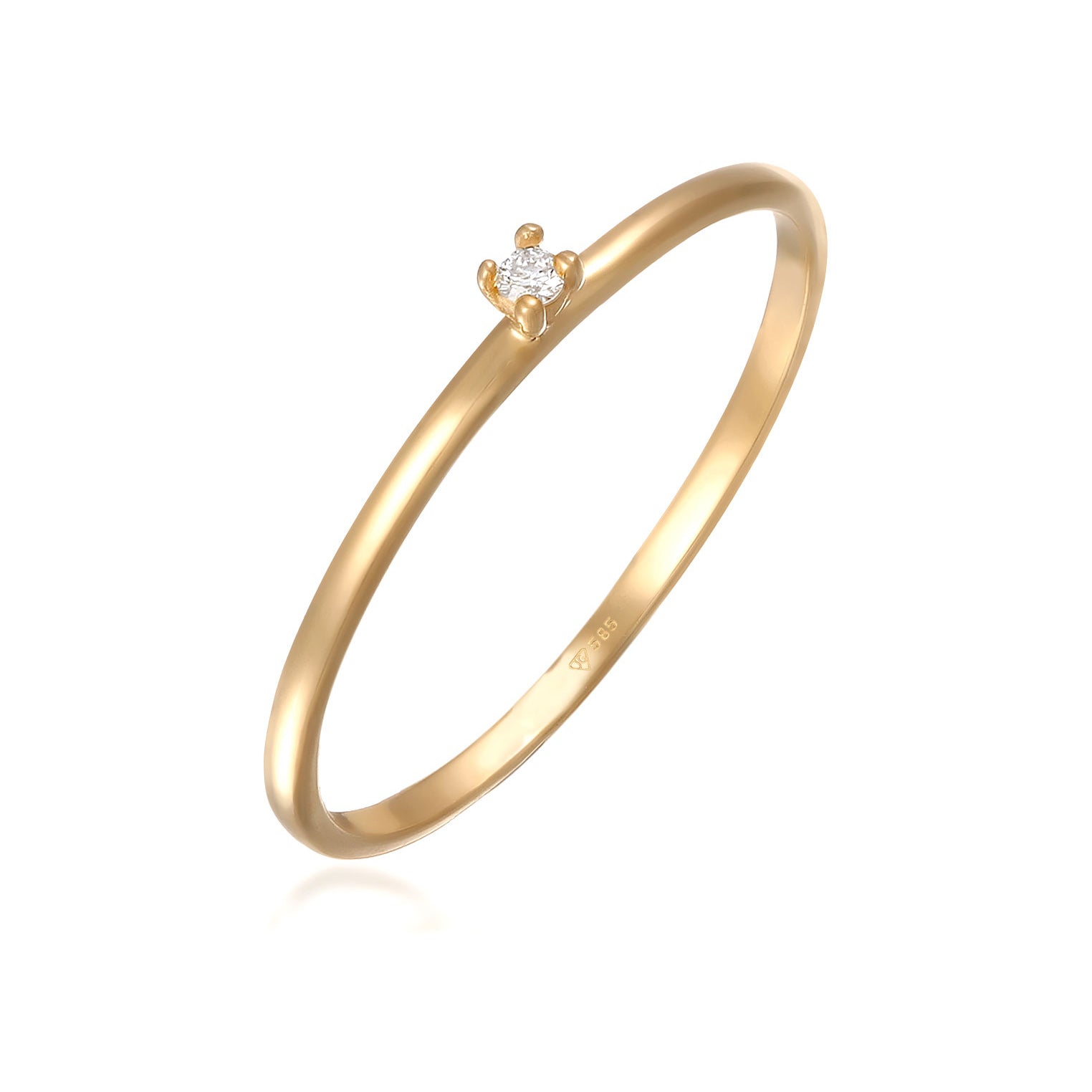 Gold - Elli DIAMONDS | Ring | Lab Grown Diamant (weiß, 0.004ct) | 585 Gelbgold