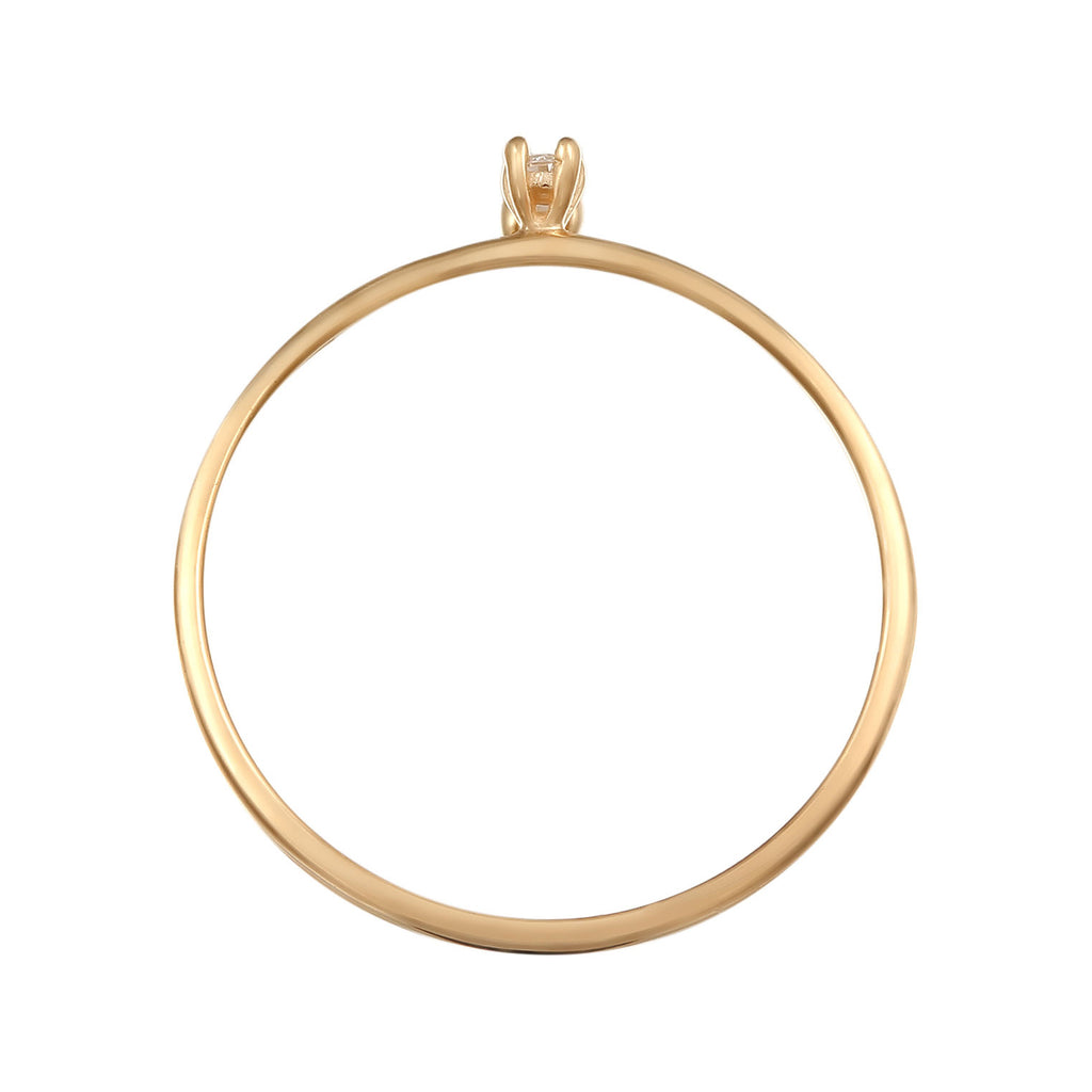 Gold - Elli DIAMONDS | Verlobungsring |Laborgerzüchteter Diamant (Weiß, 0.004 ct) | 585 Gelbgold