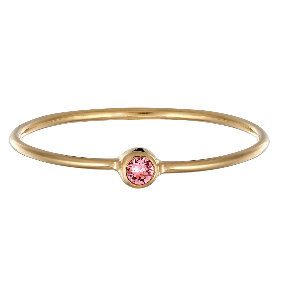 Rosa - Elli | Solitär-Ring | Mit Kristallen von Swarovski® (Rosa) | 925 Sterling Silber