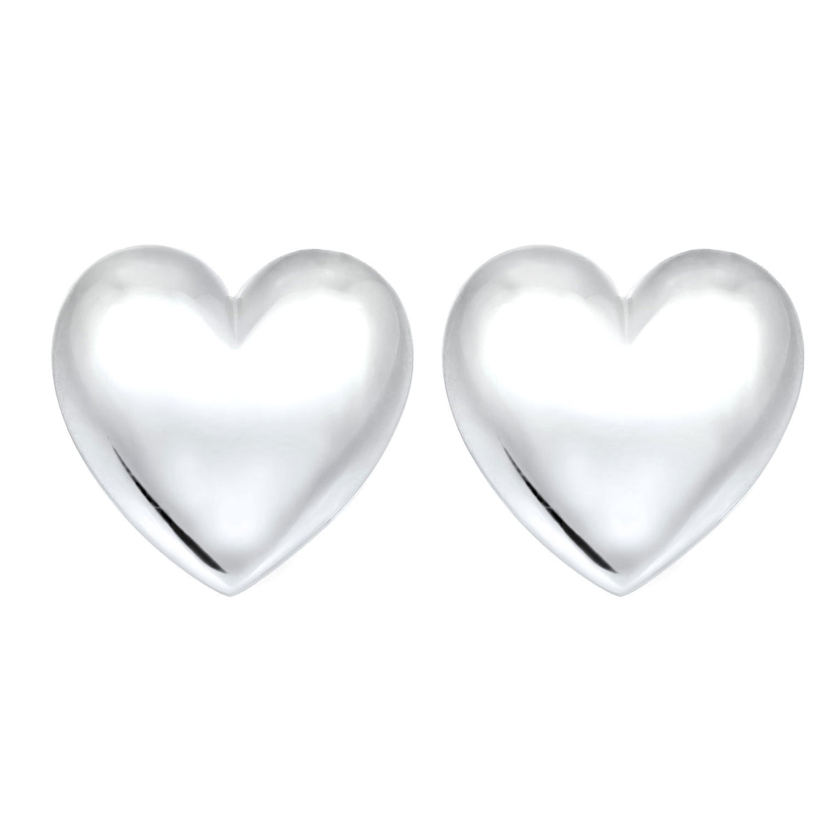 Silber - Elli | Ohrstecker Chunky Herz | 925 Sterling Silber