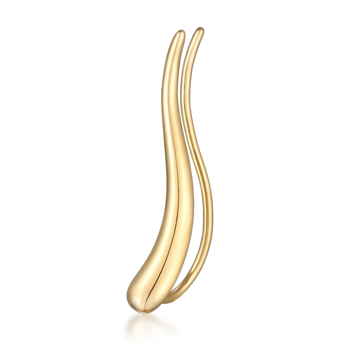 Gold - Elli | Earclimber Organic | 925 Sterling Silber vergoldet