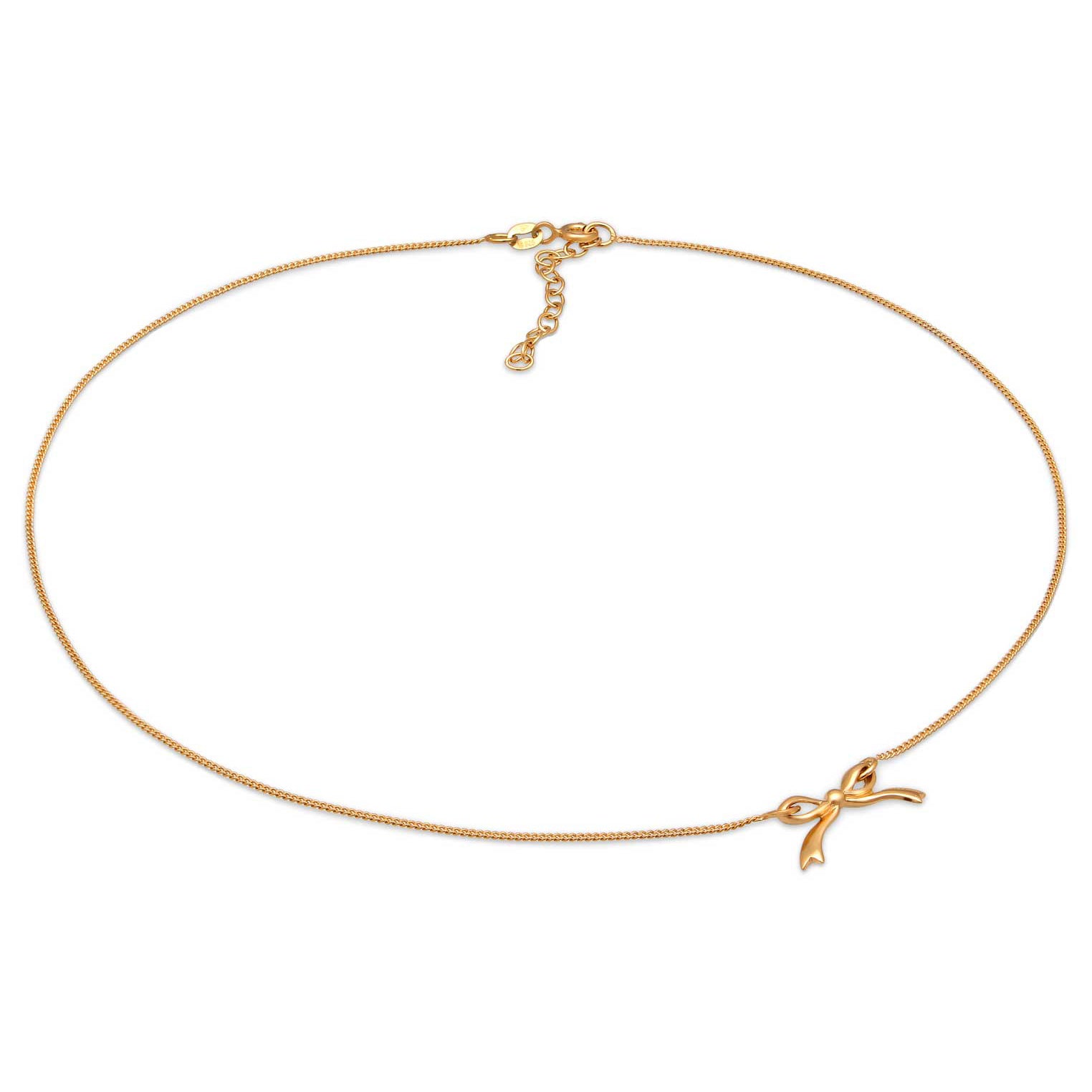 Gold - Elli | Choker Schleife | 925 Sterling Silber vergoldet