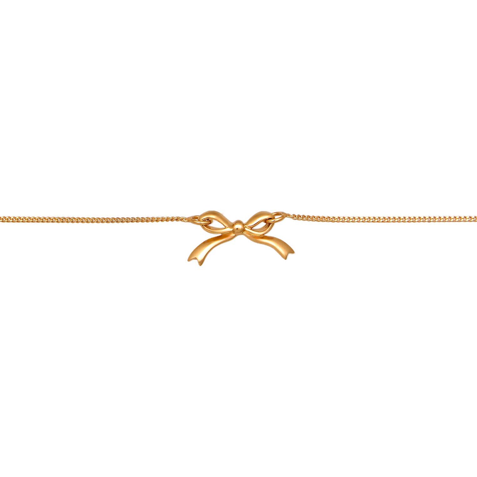 Gold - Elli | Choker Schleife | 925 Sterling Silber vergoldet