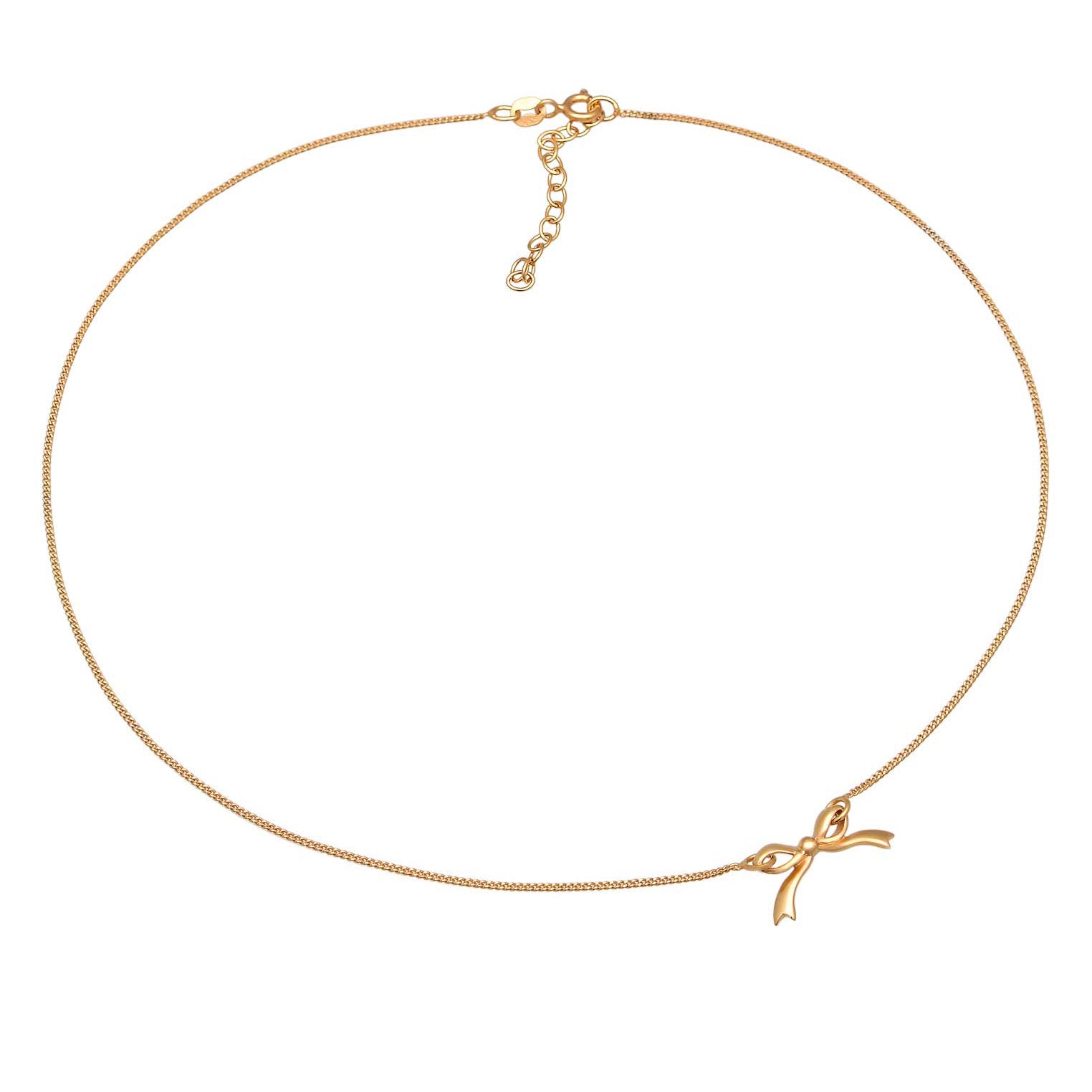 Gold - Elli | Choker Schleife | 925 Sterling Silber vergoldet