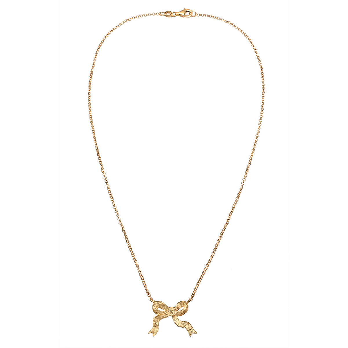 Gold - Elli | Halskette Schleife | 925 Sterling Silber vergoldet