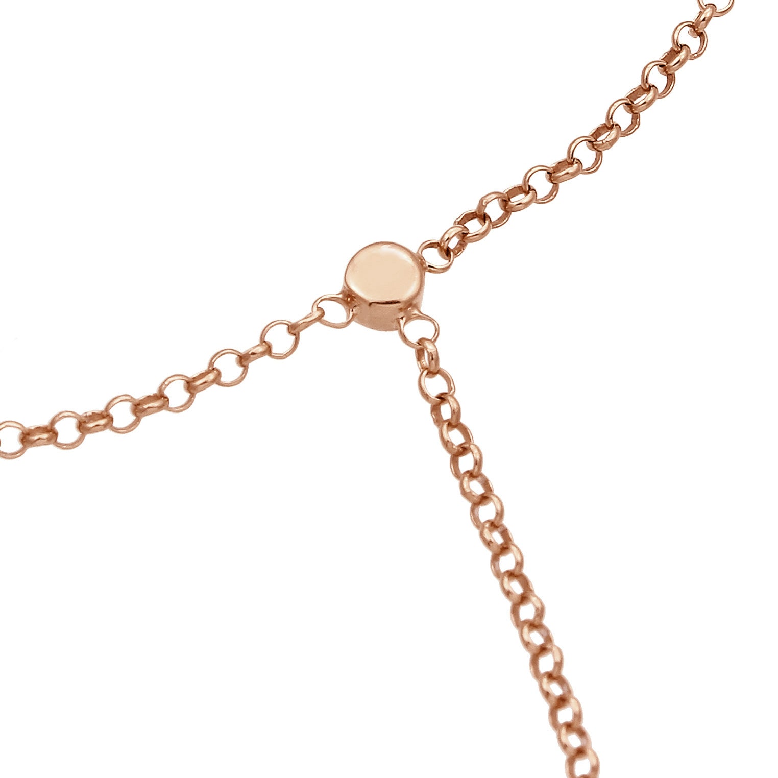 Roségold - Elli | Handkette | Mit Kristallen von Swarovski® (Weiß) | 925 Sterling Silber Rosévergoldet