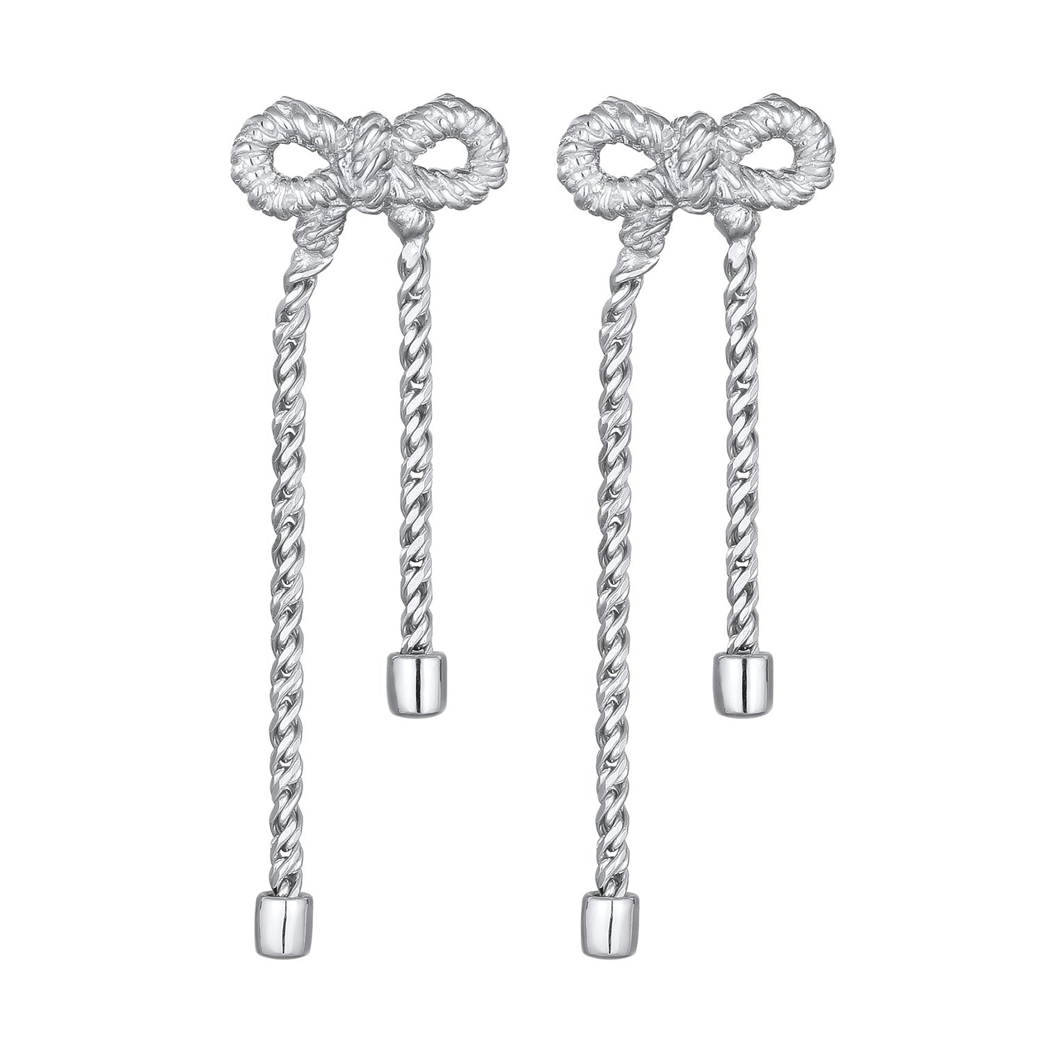 Silber - Elli | Ohrstecker Schleife | 925 Sterling Silber