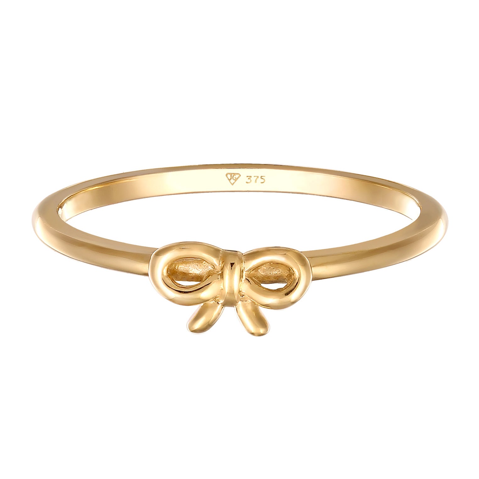 Gold - Elli PREMIUM | Ring Schleife | 375 Gelbgold