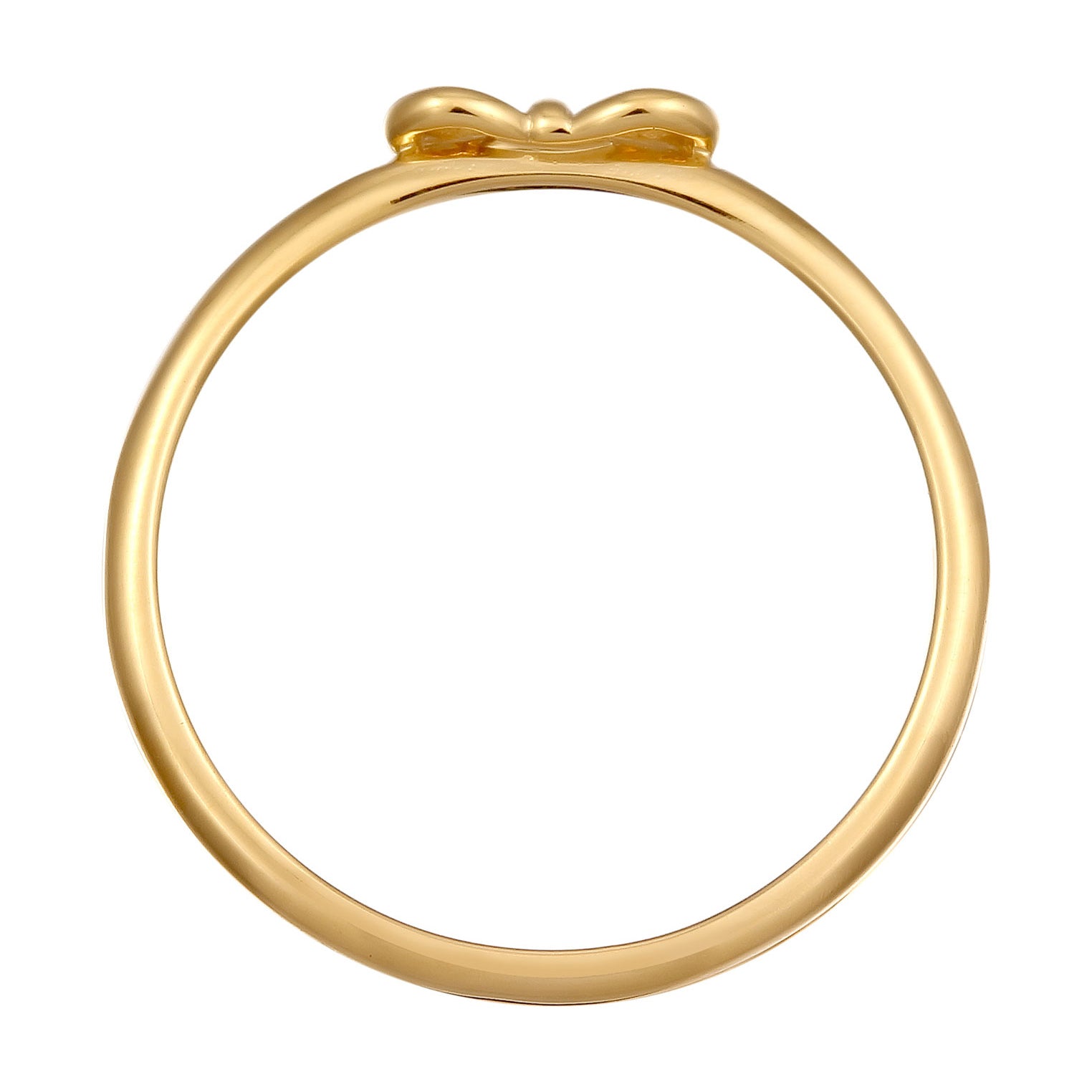 Gold - Elli PREMIUM | Ring Schleife | 375 Gelbgold