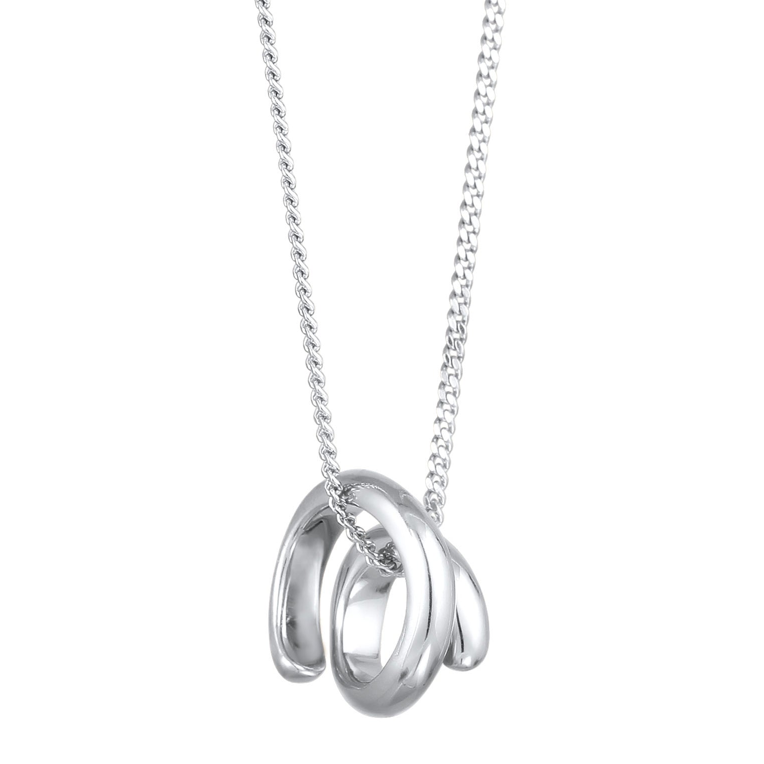 Silber - Elli | Halskette  Spirale Anhänger | 925 Sterling Silber