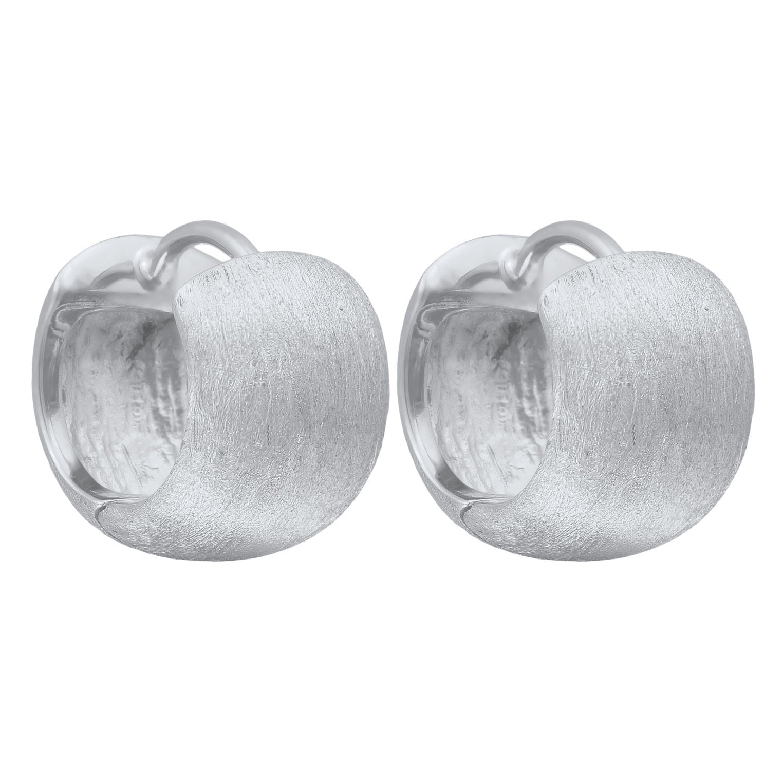 Silber - Elli PREMIUM | Creole Chunky Matt | 925 Sterling Silber