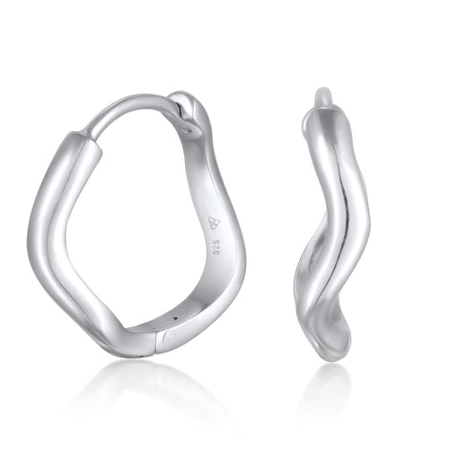 Silber - Elli | Creolen Organic | 925 Sterling Silber