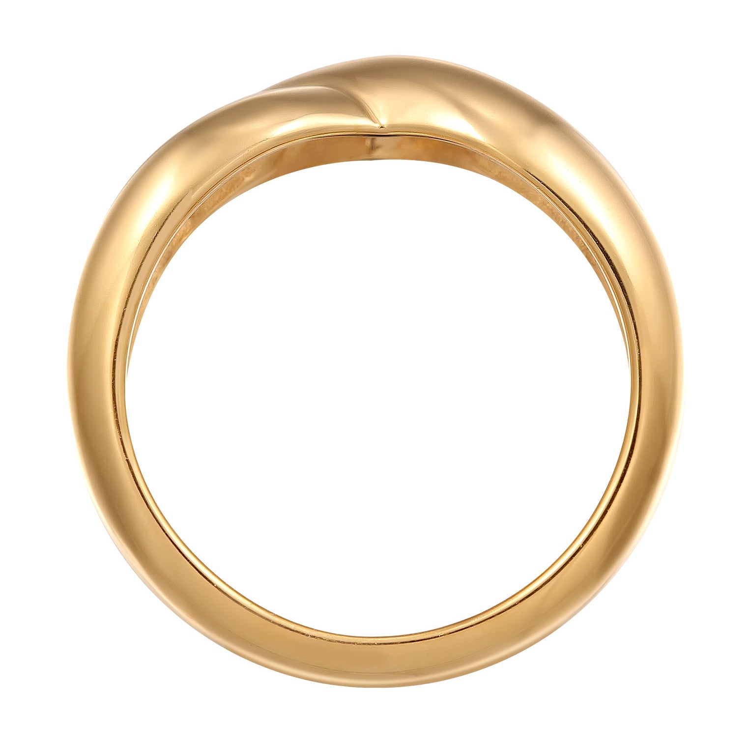 Gold - Elli PREMIUM | Ring Kreuz | 925 Sterling Silber vergoldet