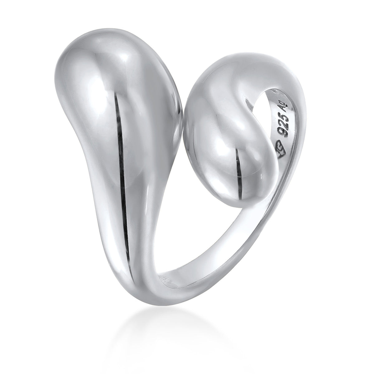 Silber - Elli PREMIUM | Wickelring Tropfen | 925 Sterling Silber