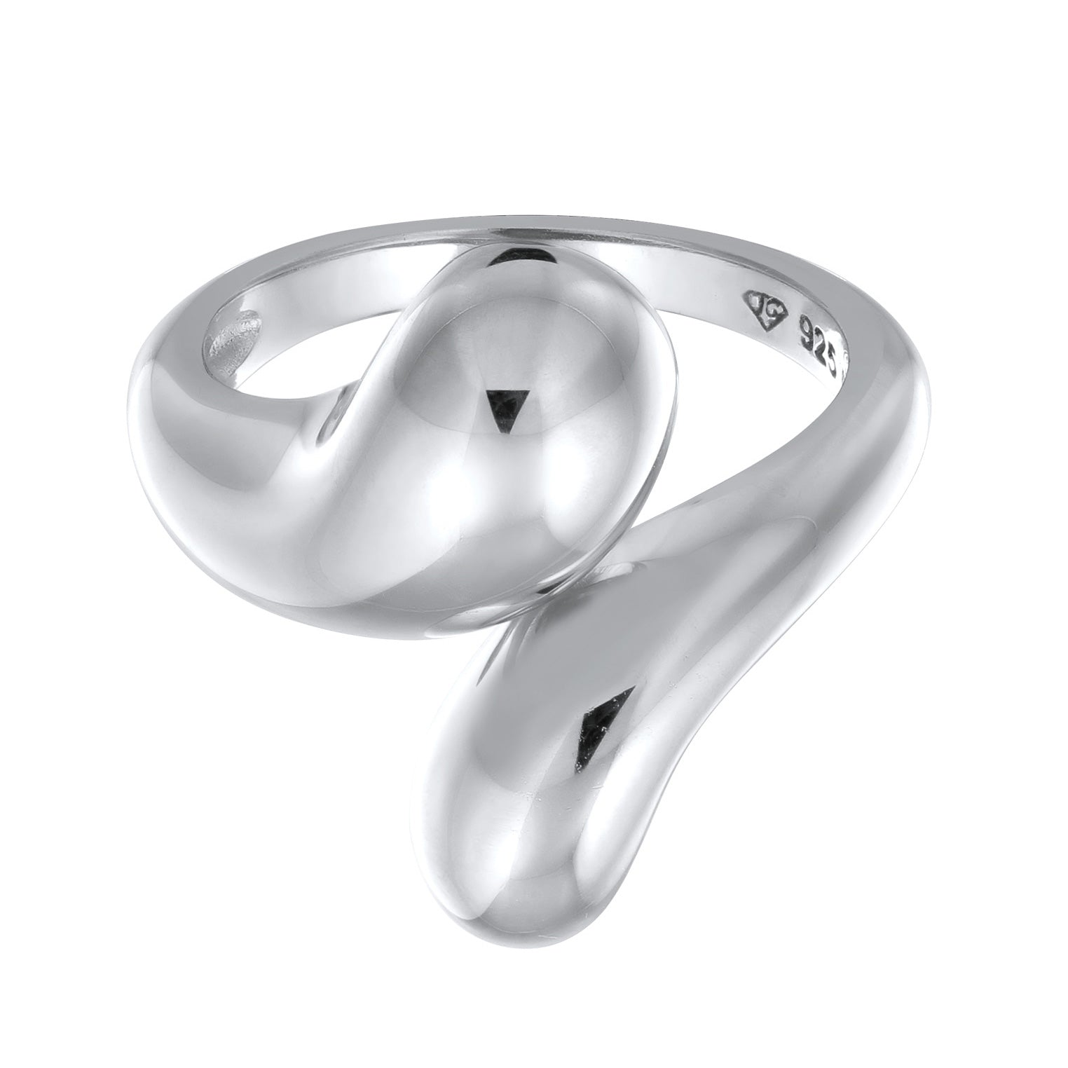 Silber - Elli PREMIUM | Wickelring Tropfen | 925 Sterling Silber