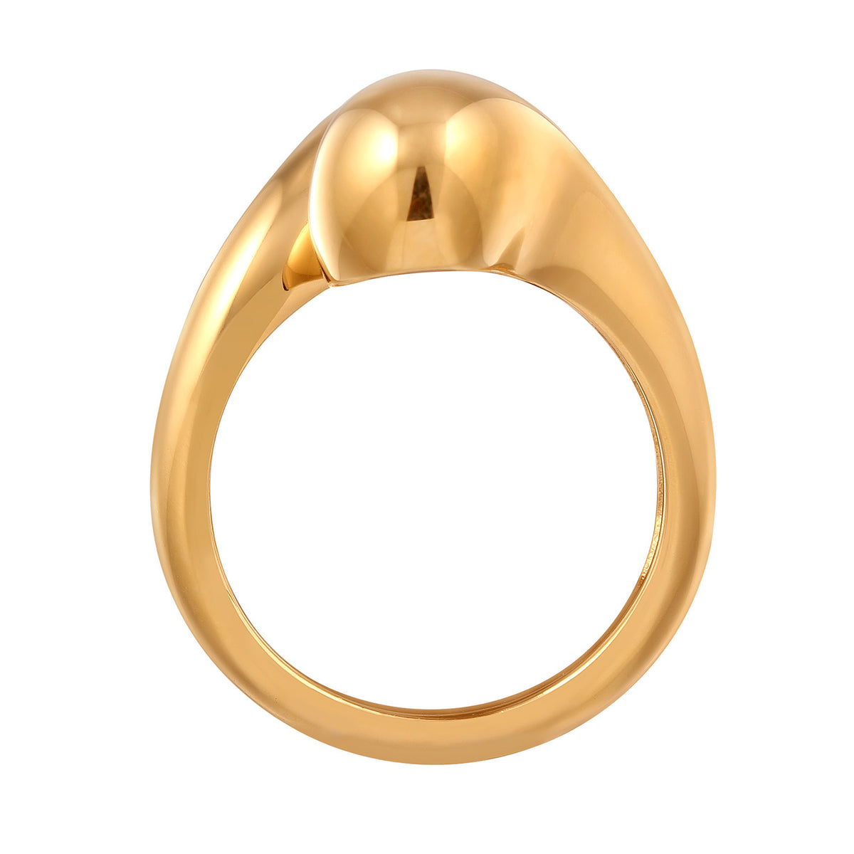 Gold - Elli PREMIUM | Wickelring Tropfen | 925 Sterling Silber vergoldet