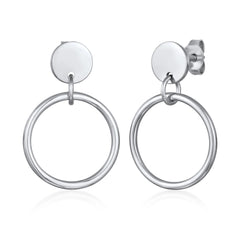 Stud Earrings Round Geo