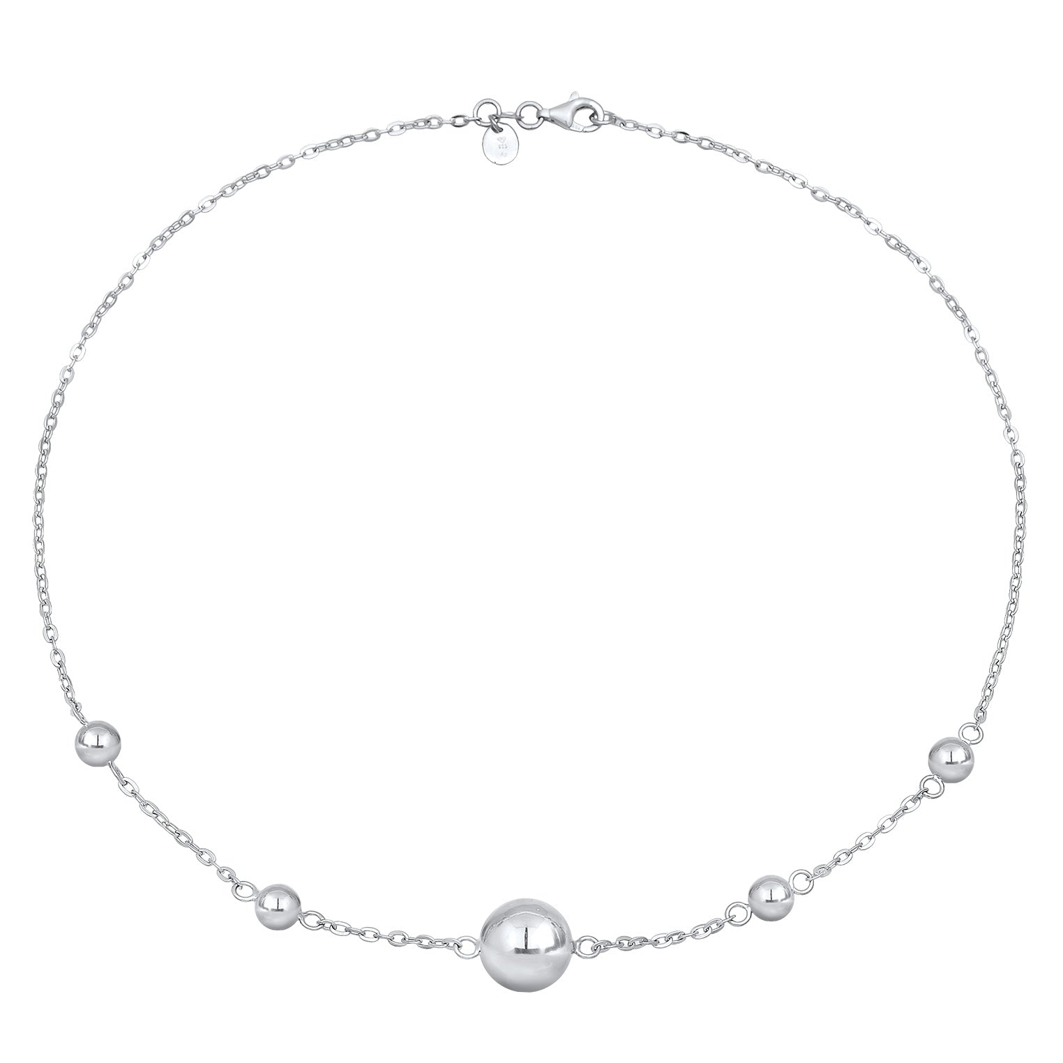 Silber - Elli PREMIUM | Halskette Anhänger Kugel | 925 Sterling Silber