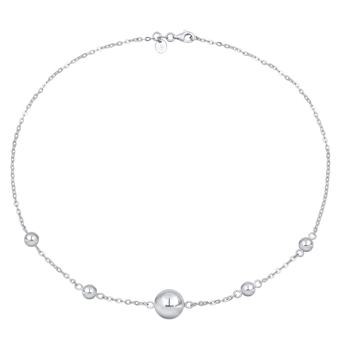 Silber - Elli PREMIUM | Halskette Anhänger Kugel | 925 Sterling Silber