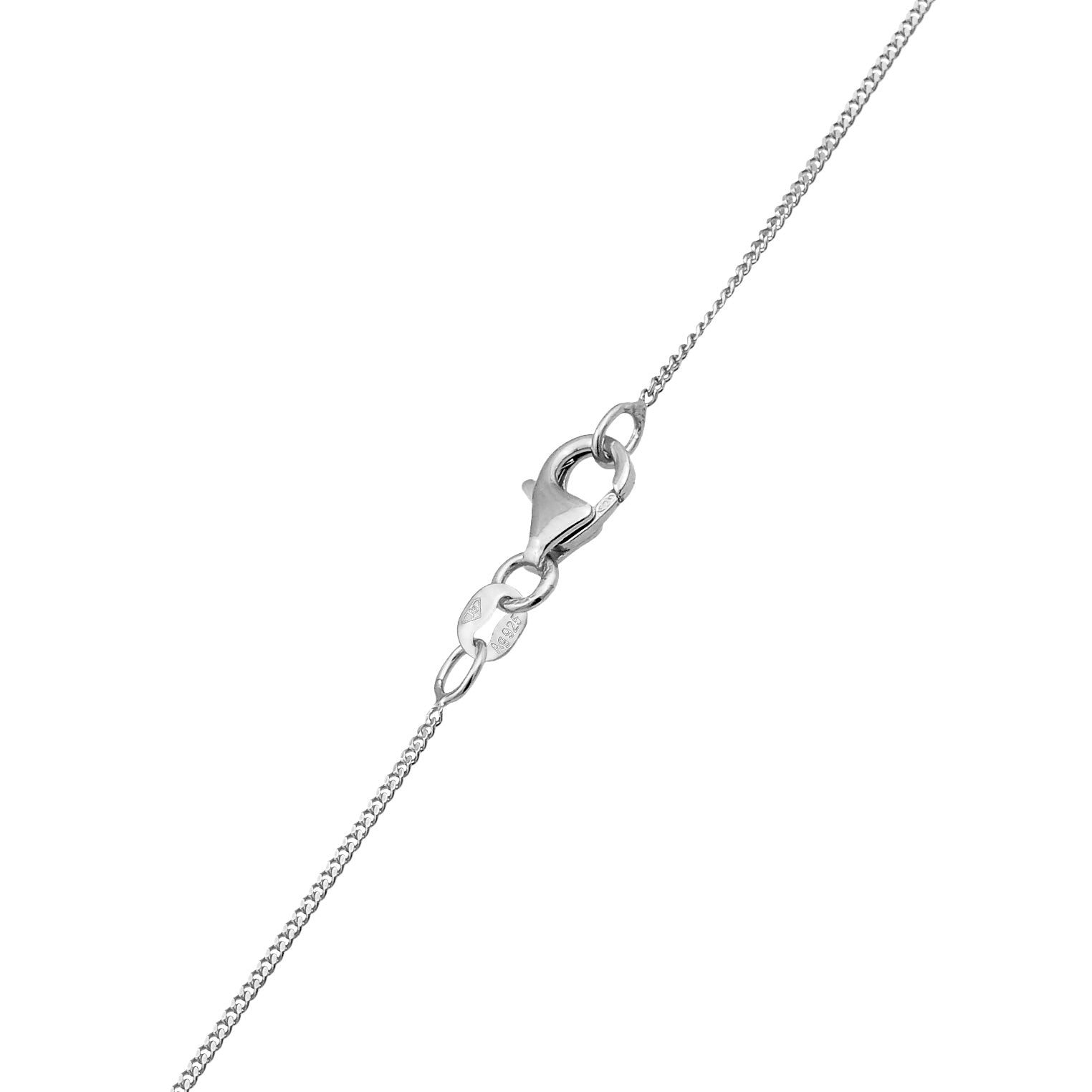 Silber - Elli | Halskette Feder Anhänger | Muschelkernperle | 925 Sterling Silber