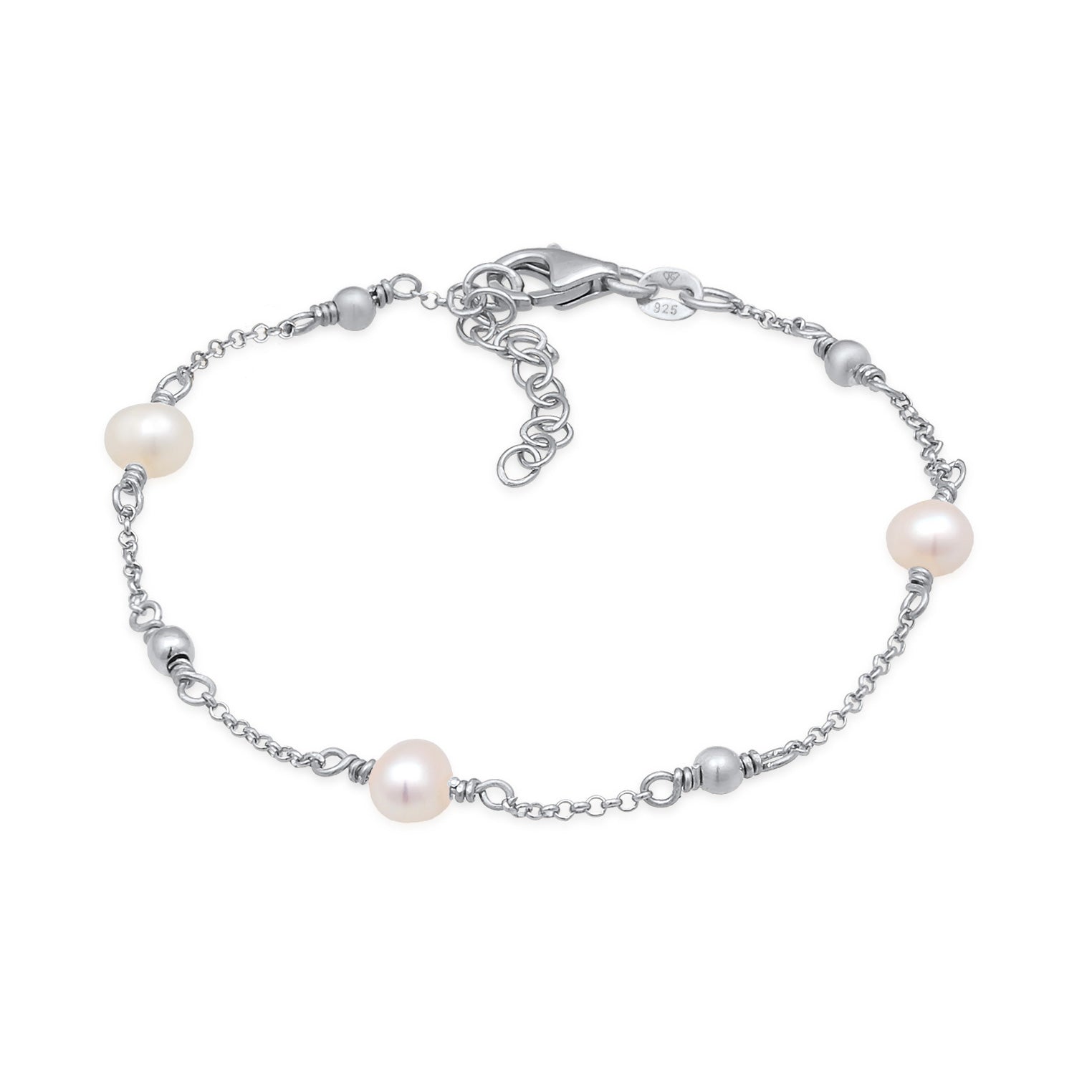 Silber - Elli | Armband | Süßwasserzuchtperle | 925er Sterling Silber