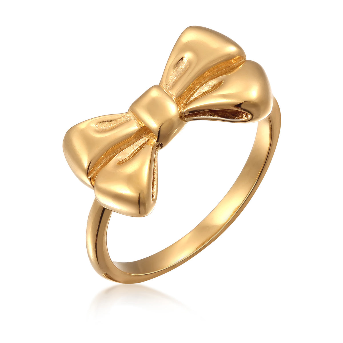 Gold - Elli | Ring | Schleife | 925 Sterling Silber vergoldet