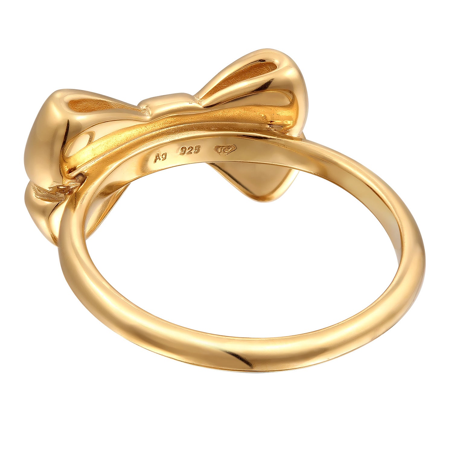 Gold - Elli | Ring | Schleife | 925 Sterling Silber vergoldet