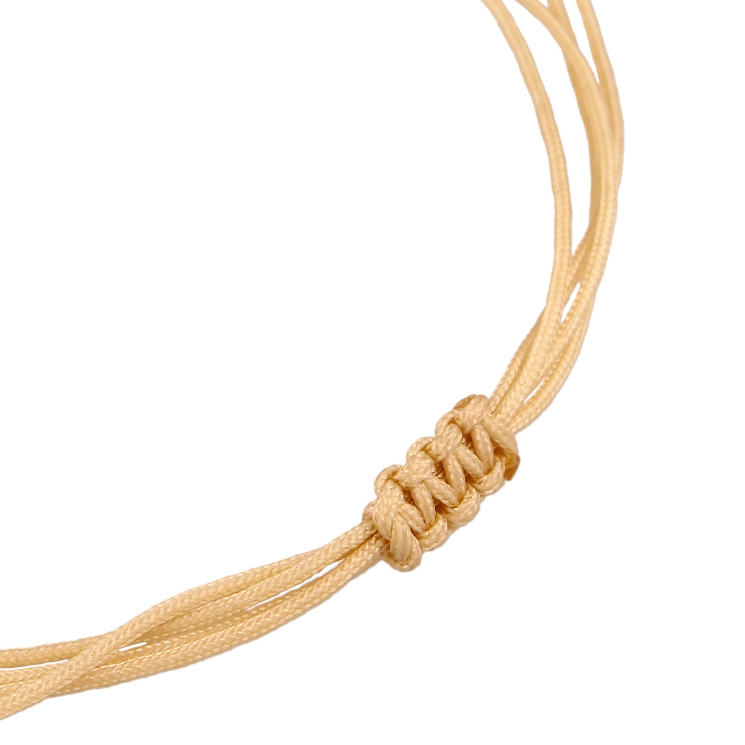 Gold - Elli | Armband Nylon | Plättchen | 925 Sterling Silber vergoldet