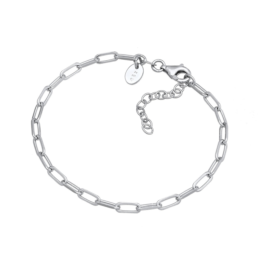 Silber - Elli | Glilederarmband Herz-Anhänger | 925 Sterling Silber
