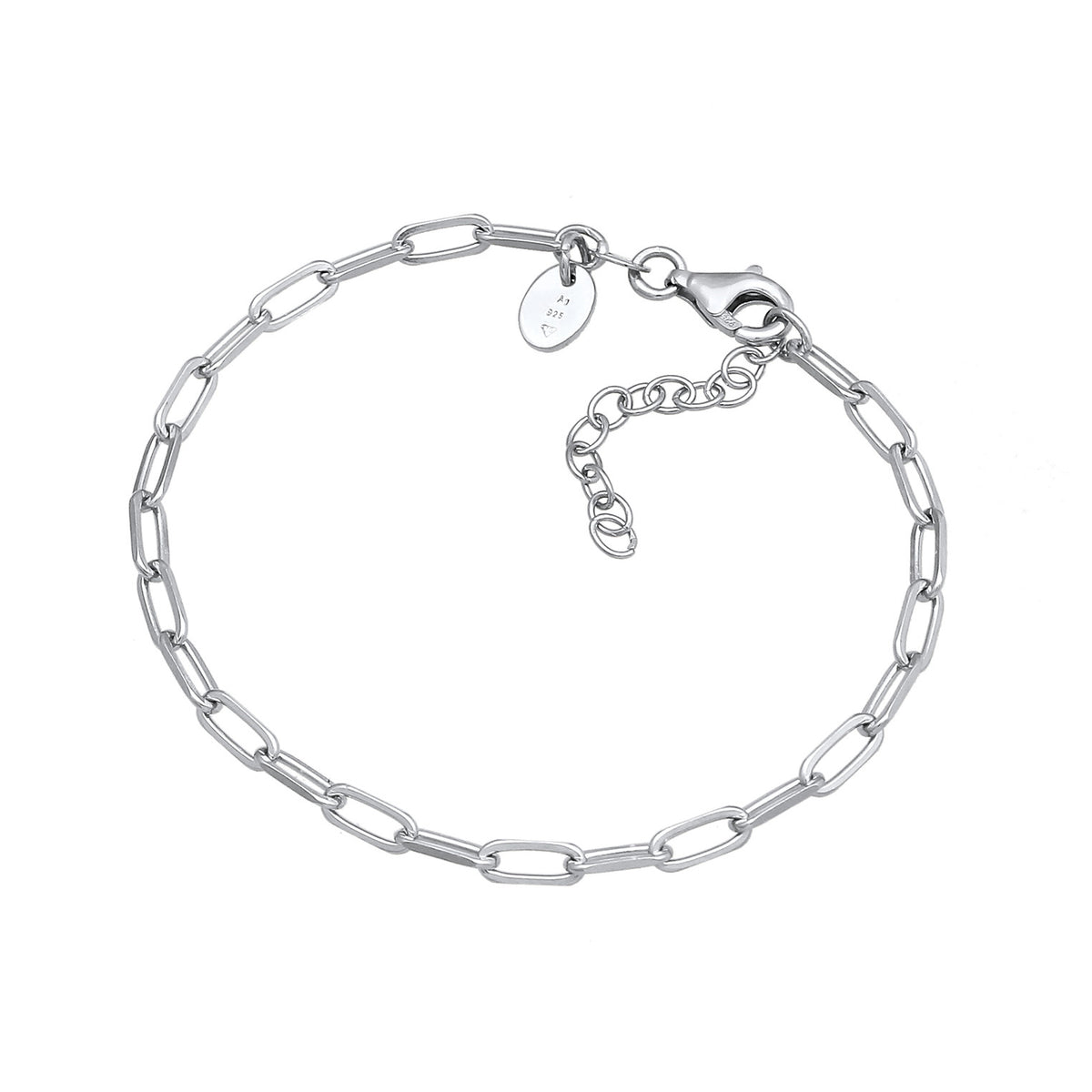 Silber - Elli | Glilederarmband Herz-Anhänger | 925 Sterling Silber