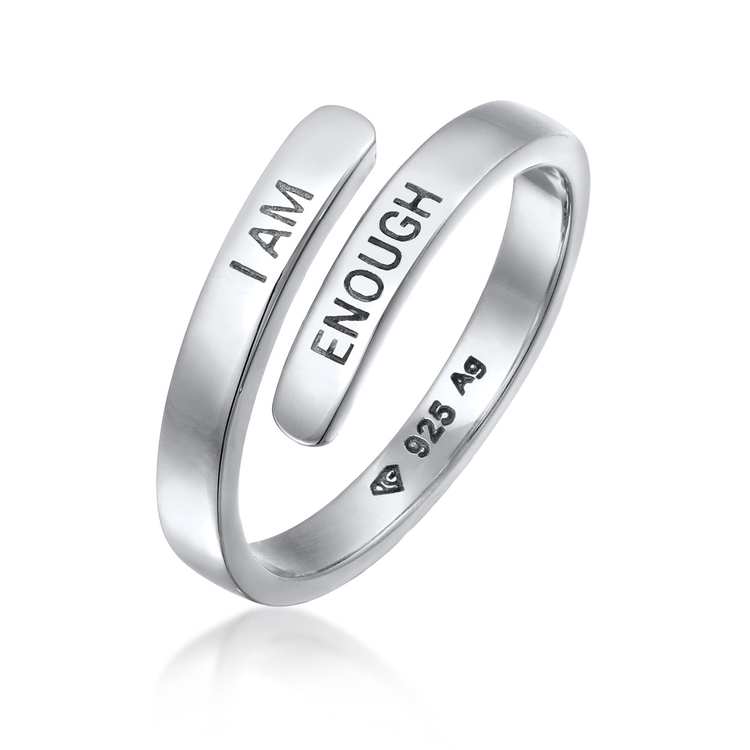 Silber - Elli | Wickelring I AM ENOUGH | 925 Sterling Silber