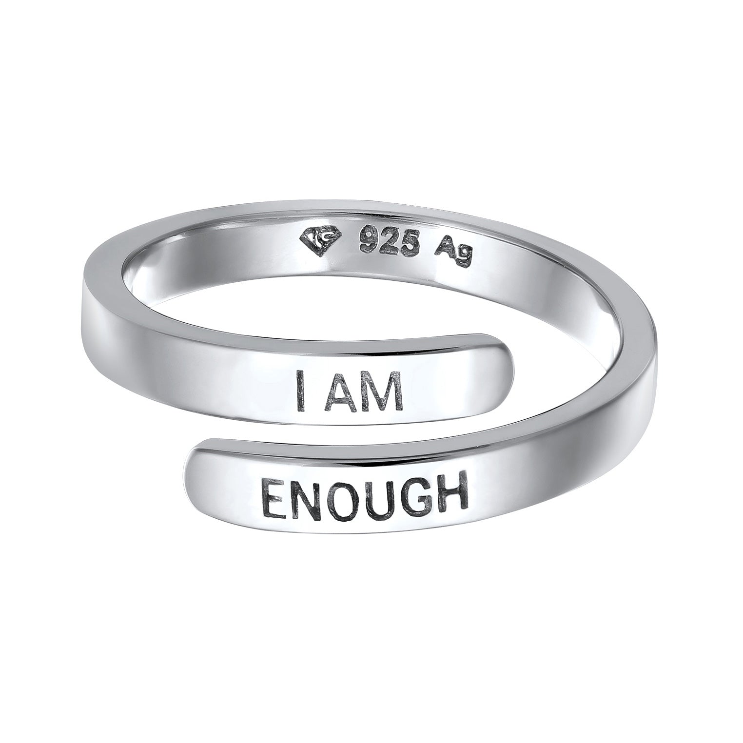 Silber - Elli | Wickelring I AM ENOUGH | 925 Sterling Silber