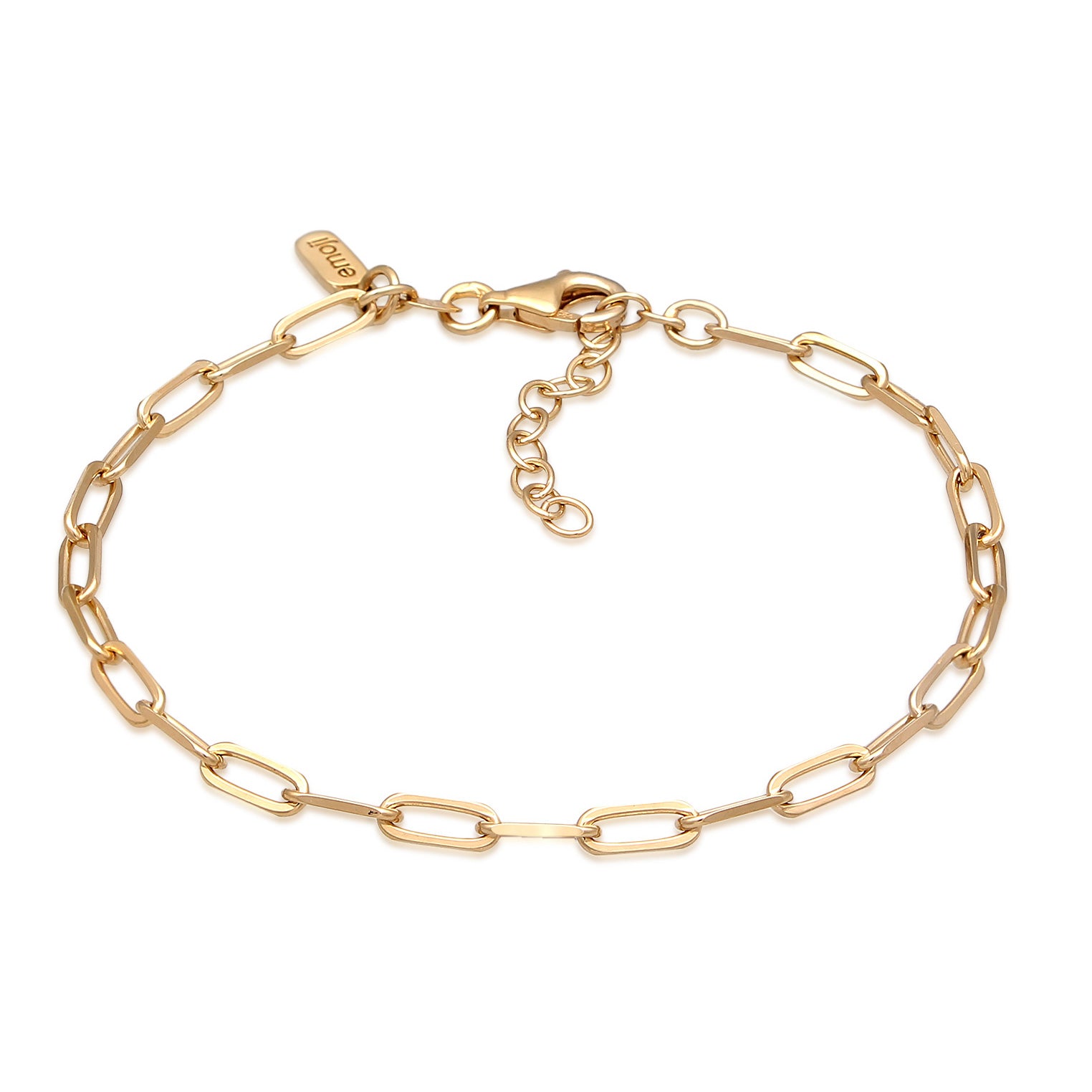 Gold - Elli | Glieder-Armband | 925 Sterling Silber vergoldet