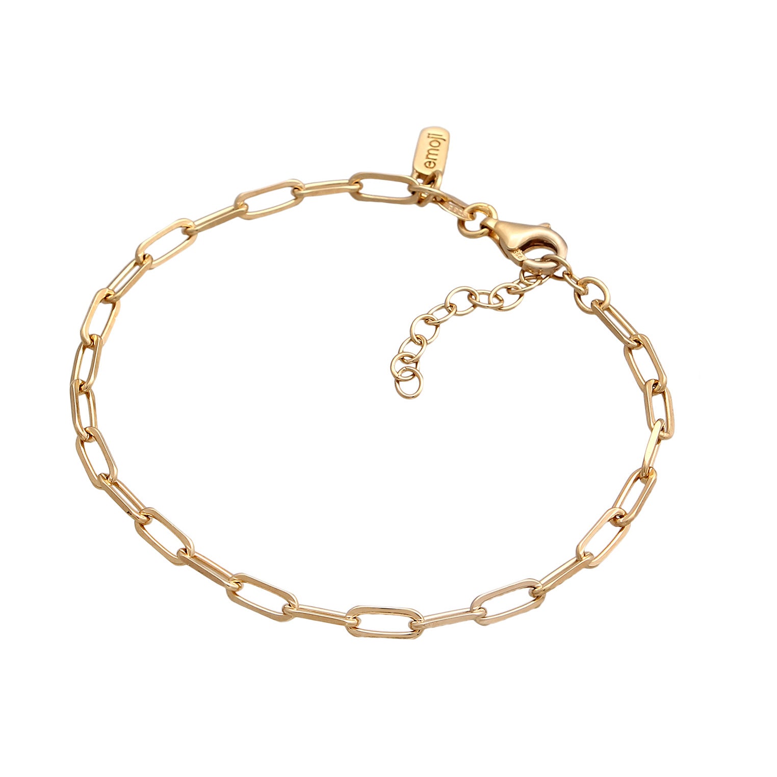 Gold - Elli | Glieder-Armband | 925 Sterling Silber vergoldet