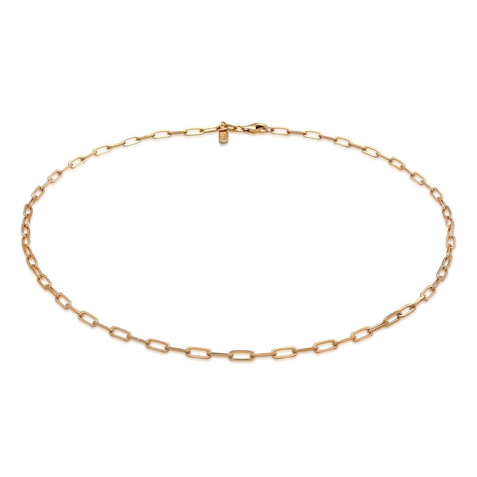 Gold - Elli | Glieder-Halskette | 925 Sterling Silber vergoldet