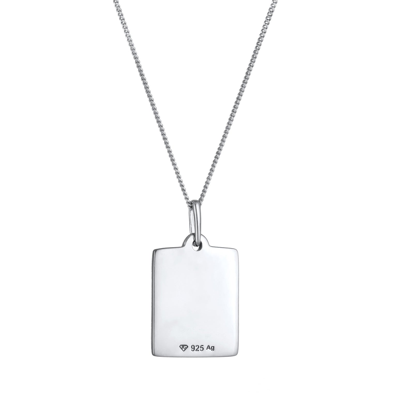 Silber - Elli | Halskette Plättchen LOVE YOUSELF FIRST | 925 Sterling Silber