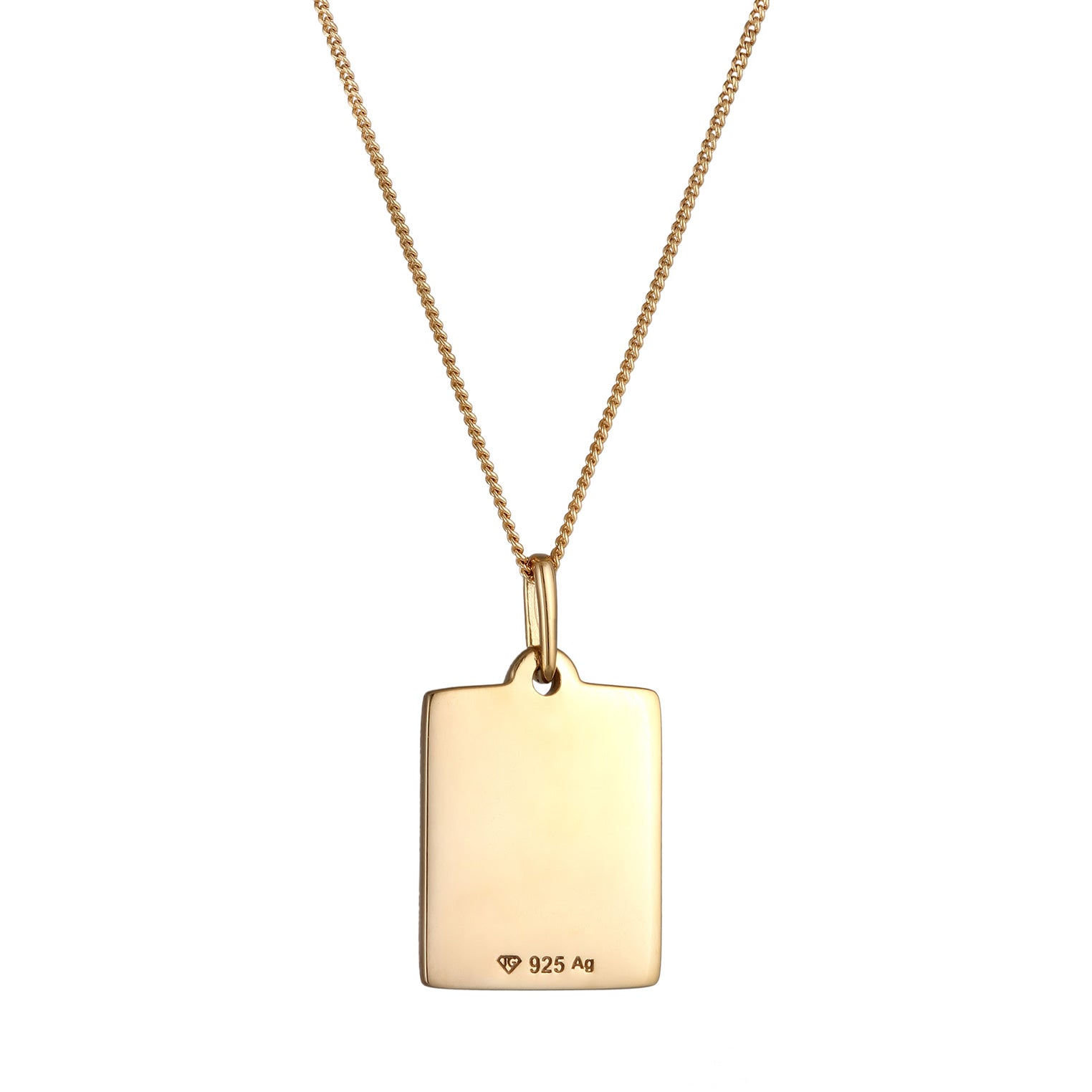 Gold - Elli | Halskette Plättchen LOVE YOURSELF FIRST | 925 Sterling Silber vergoldet