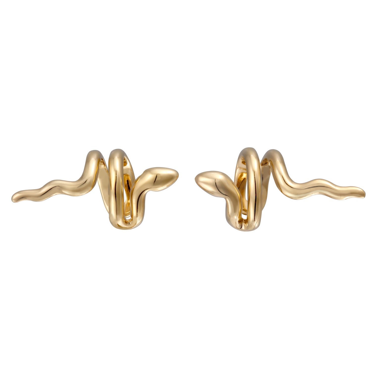 Gold - Elli | Earcuff Schlange | 925 Sterling Silber vergoldet