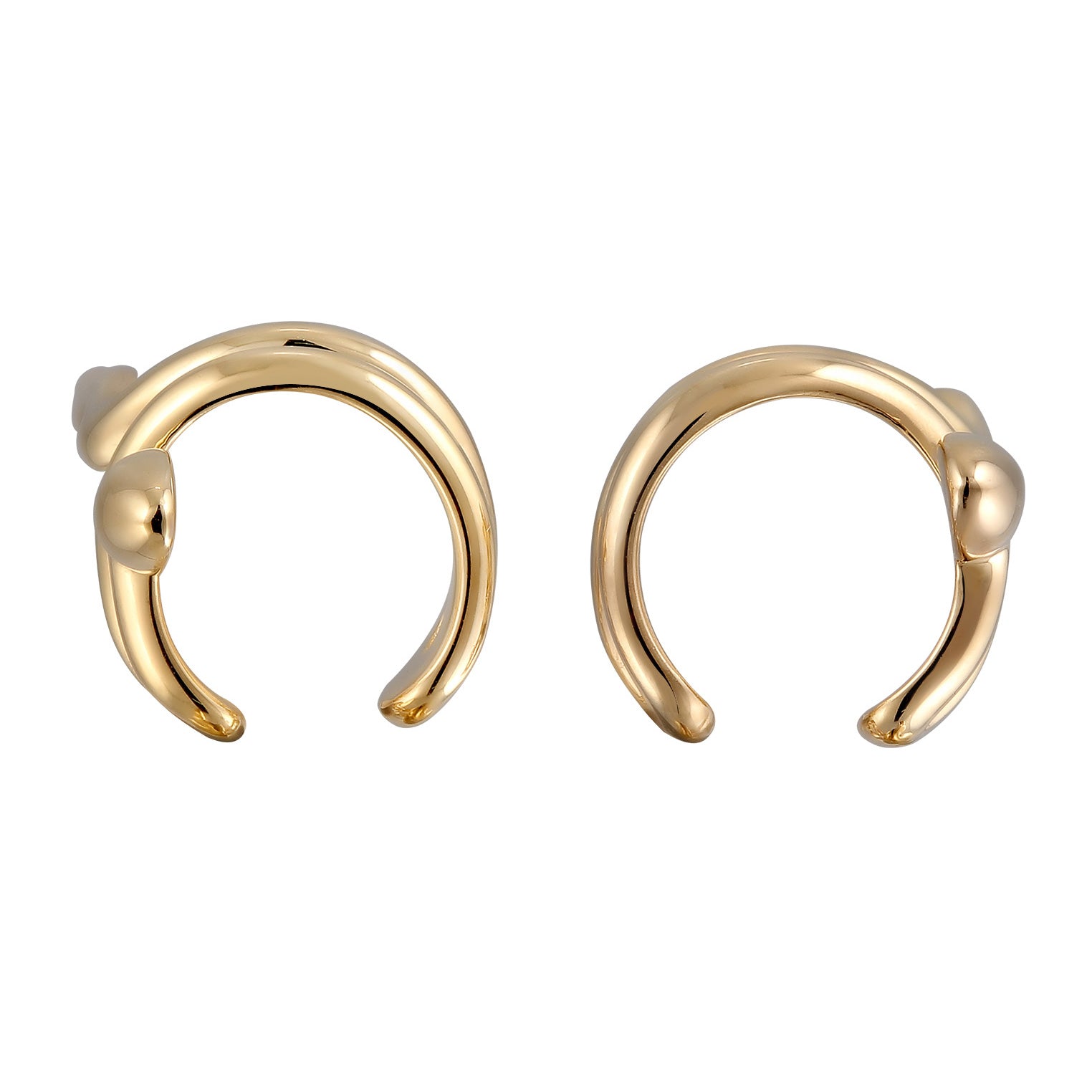 Gold - Elli | Earcuff Schlange | 925 Sterling Silber vergoldet